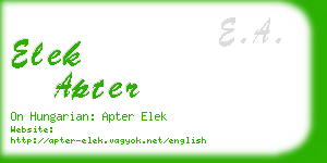 elek apter business card
